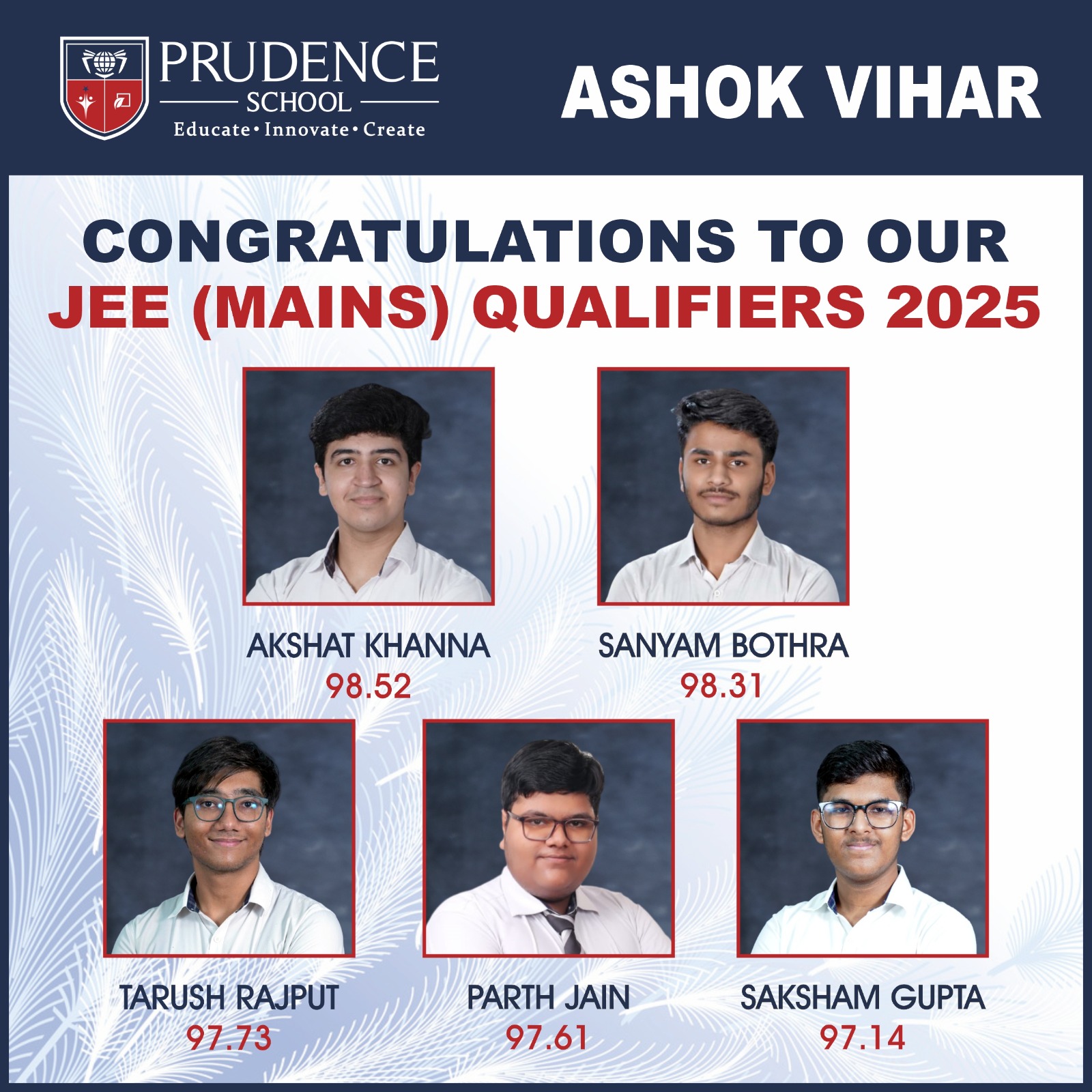 JEE MAIN Toppers 2023-24 Dwarka 22